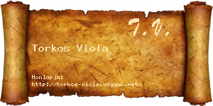 Torkos Viola névjegykártya
